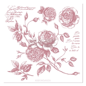 Decor Stamp 30x30 cm Romance Roses