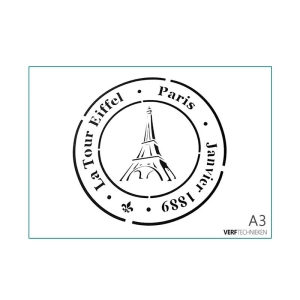 Schablone Paris Postmark