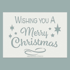 Stencil Wishing You a Merry Christmas